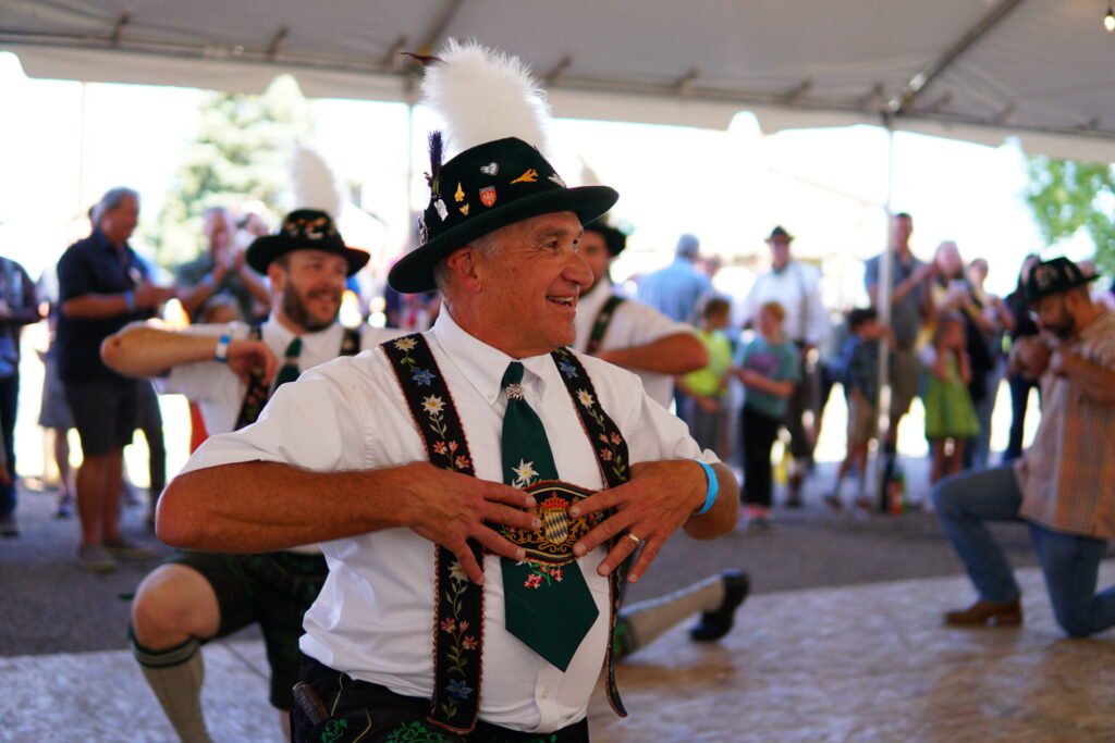 Schuhplattlers perform an authentic Bavarian dance