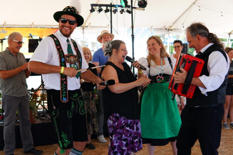 Contestant performs a yodel in a contest