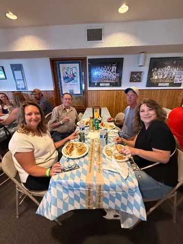 Friends gathered around a table