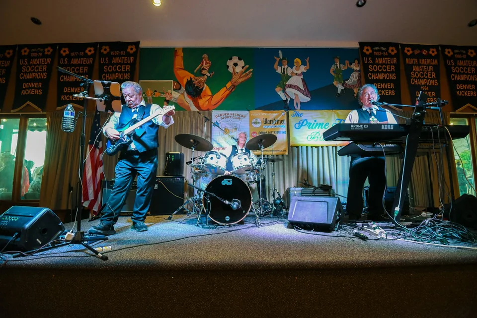 Camillo and the Primetime Band performing on the clubhouse stage